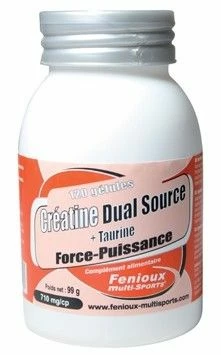 Boite 120 Gélules Créatine Dual Source + Taurine Fenioux 382mg