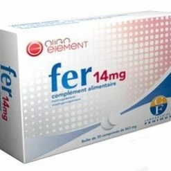Boite 30 Comprimés Fenioux Fer Nouvelle Formule 14mg