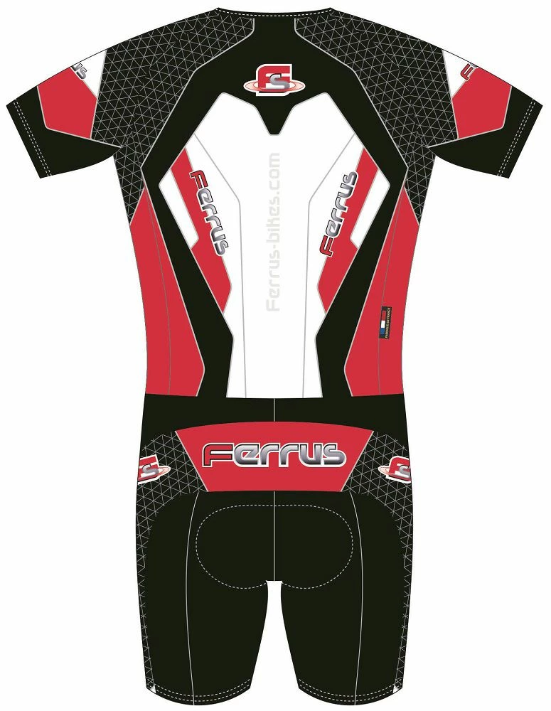 Combinaison Cycliste Ferrus Connexion Noir/Rouge MC - 1 Poche Zippée 4 Combinaison Cycliste Ferrus Connexion Noir/Rouge MC - 1 Poche Zippée – Image 2