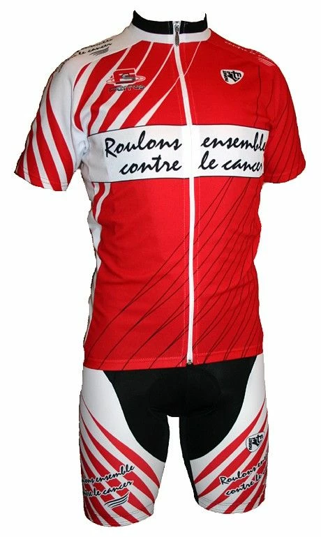 Tenue "Roulons Ensemble Contre Le Cancer" Rouge : Maillot MC + Cuissard 3 Tenue "Roulons Ensemble Contre Le Cancer" Rouge : Maillot MC + Cuissard