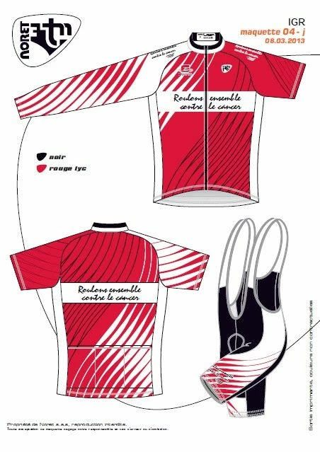 Tenue "Roulons Ensemble Contre Le Cancer" Rouge : Maillot MC + Cuissard 4 Tenue "Roulons Ensemble Contre Le Cancer" Rouge : Maillot MC + Cuissard – Image 2